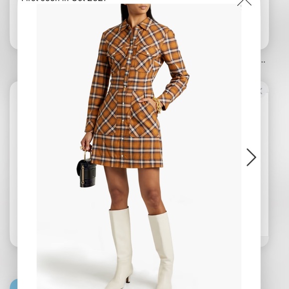 Veronica beard plaid dress size 14 - Picture 3 of 7